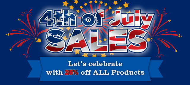 July 4th sale banner